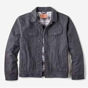 Line Of Trade The Montana Flannel-Lined Canvas Trucker Jacket Size X-Large